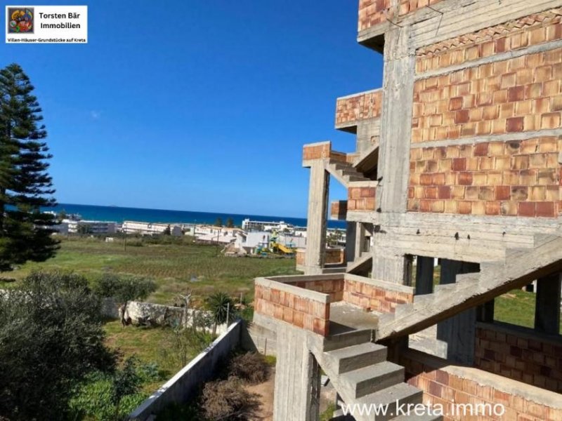 Gouves Nordost Kreta Apartmenthaus 6 Wohneinheiten ca. Wfl 337m² Rohbau Haus kaufen